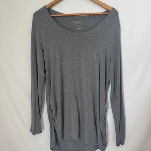 a:glow Women's Charcoal Long Sleeve Tee